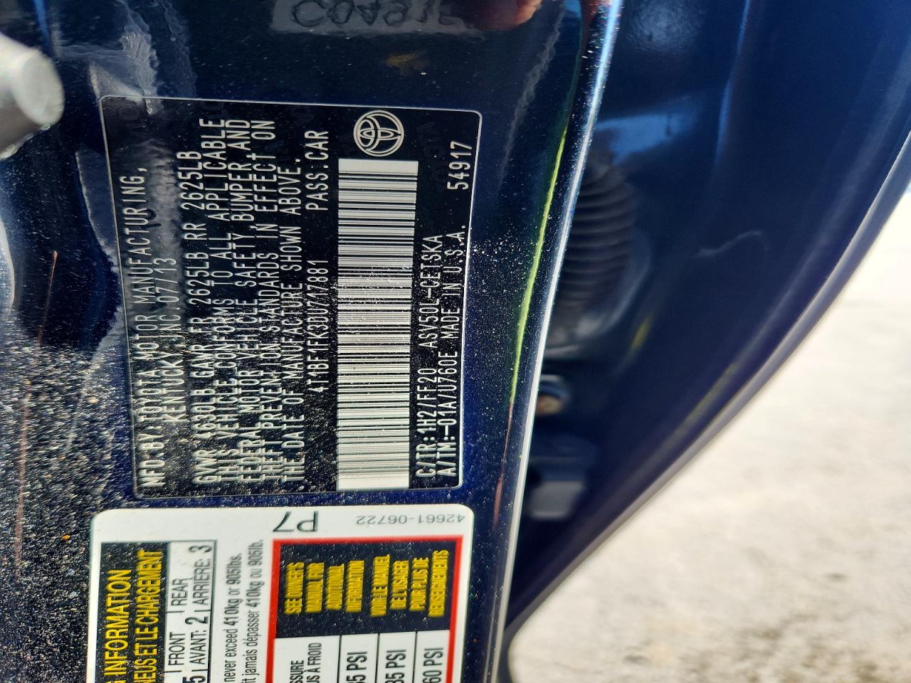2013 TOYOTA CAMRY SE photo 23