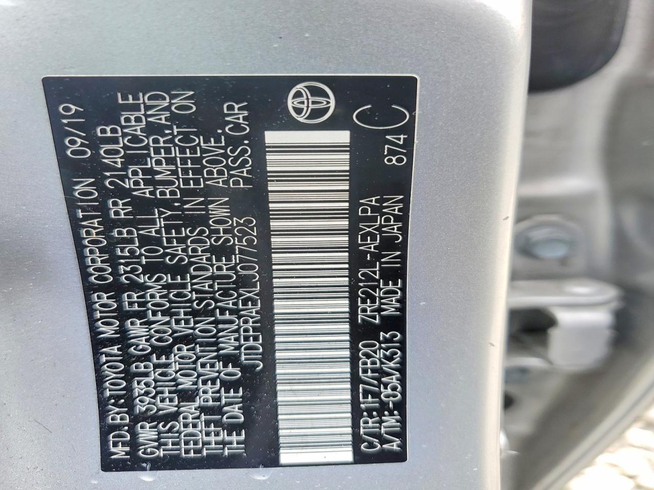 2020 TOYOTA COROLLA LE photo 34