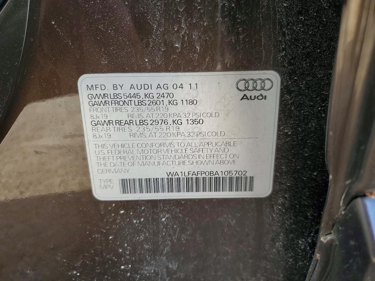 2011 AUDI Q5 PREMIUM PLUS photo 13
