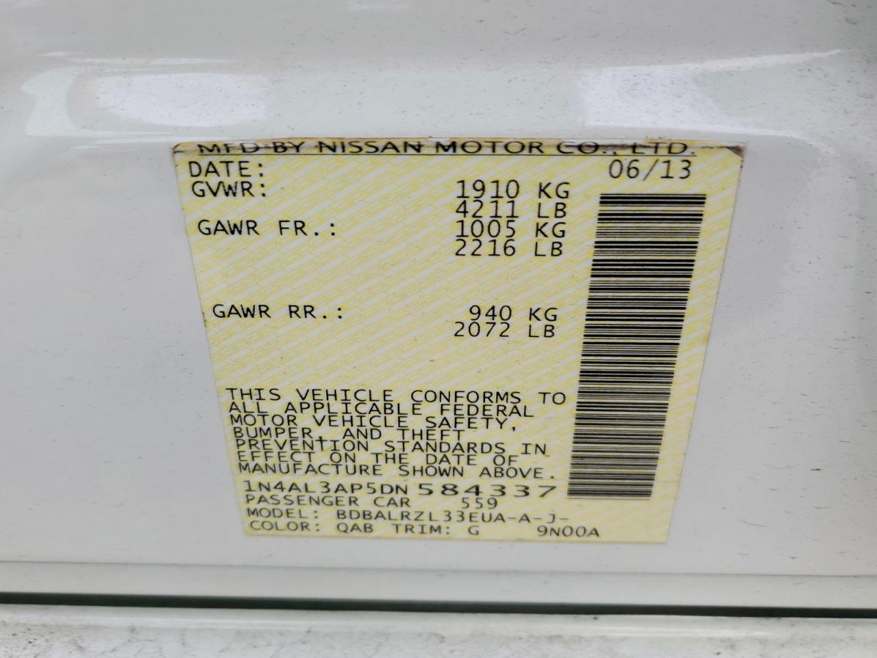 2013 NISSAN ALTIMA 2.5 photo 25