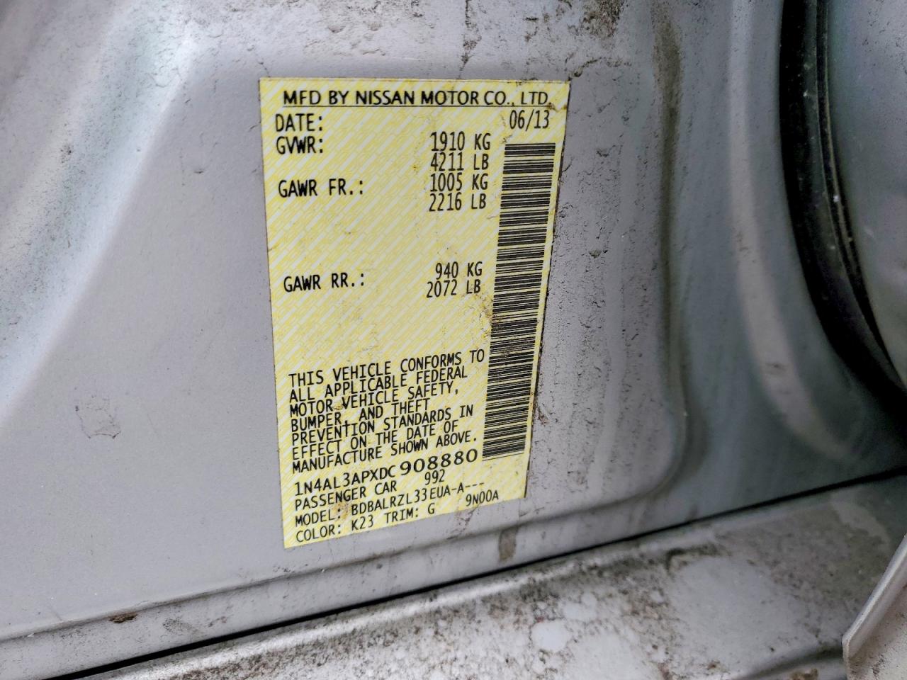 2013 NISSAN ALTIMA 2.5 photo 23