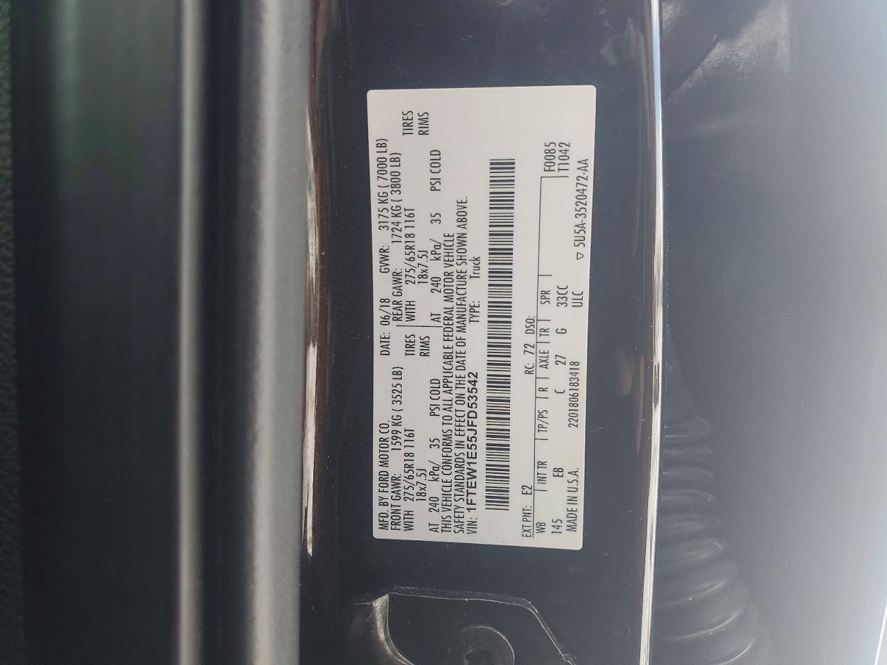 2018 FORD F150 SUPERCREW photo 12