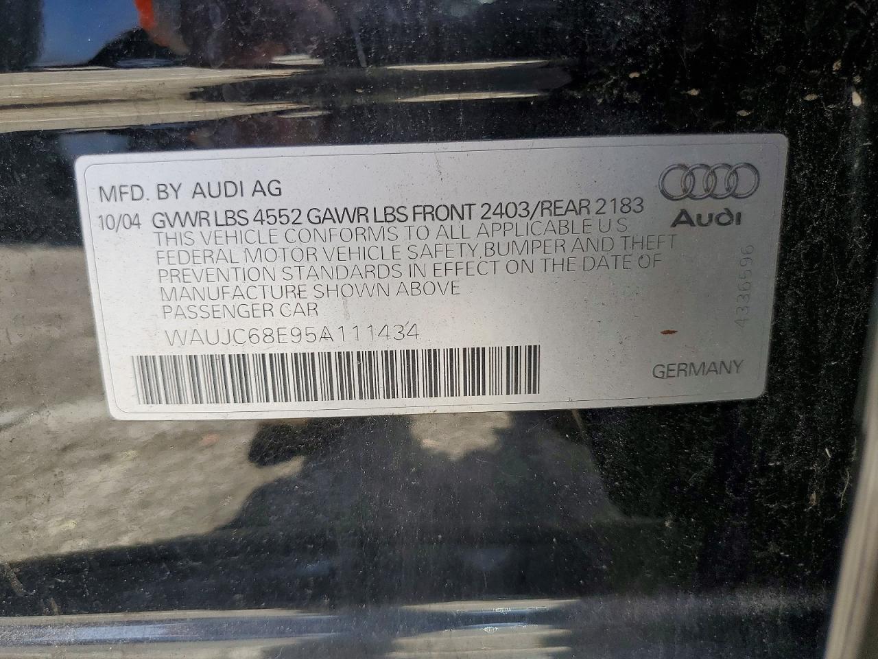 2005 AUDI A4 1.8T photo 12