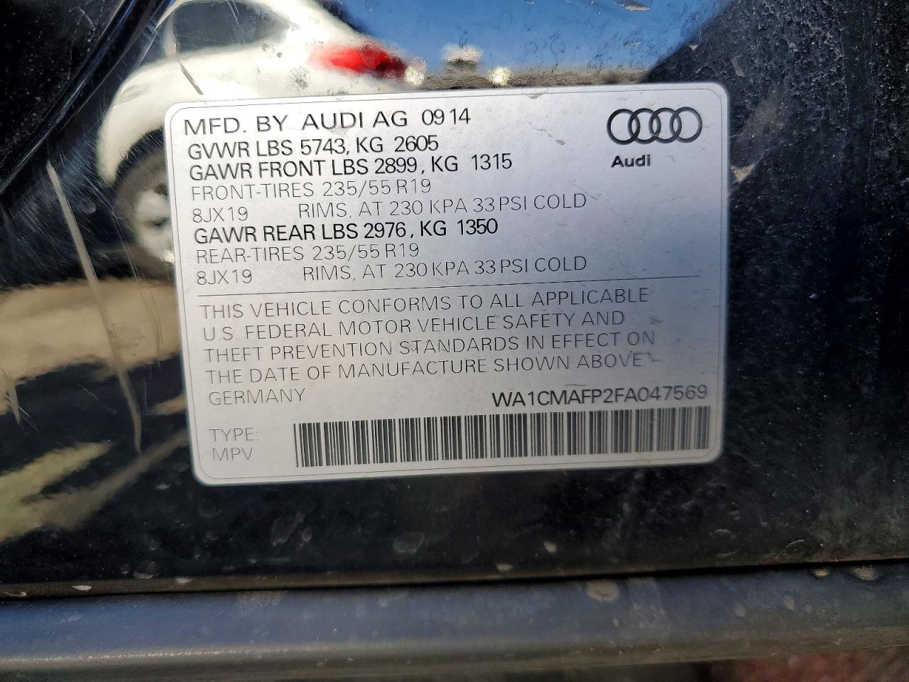 2015 AUDI Q5 TDI PREMIUM PLUS photo 12