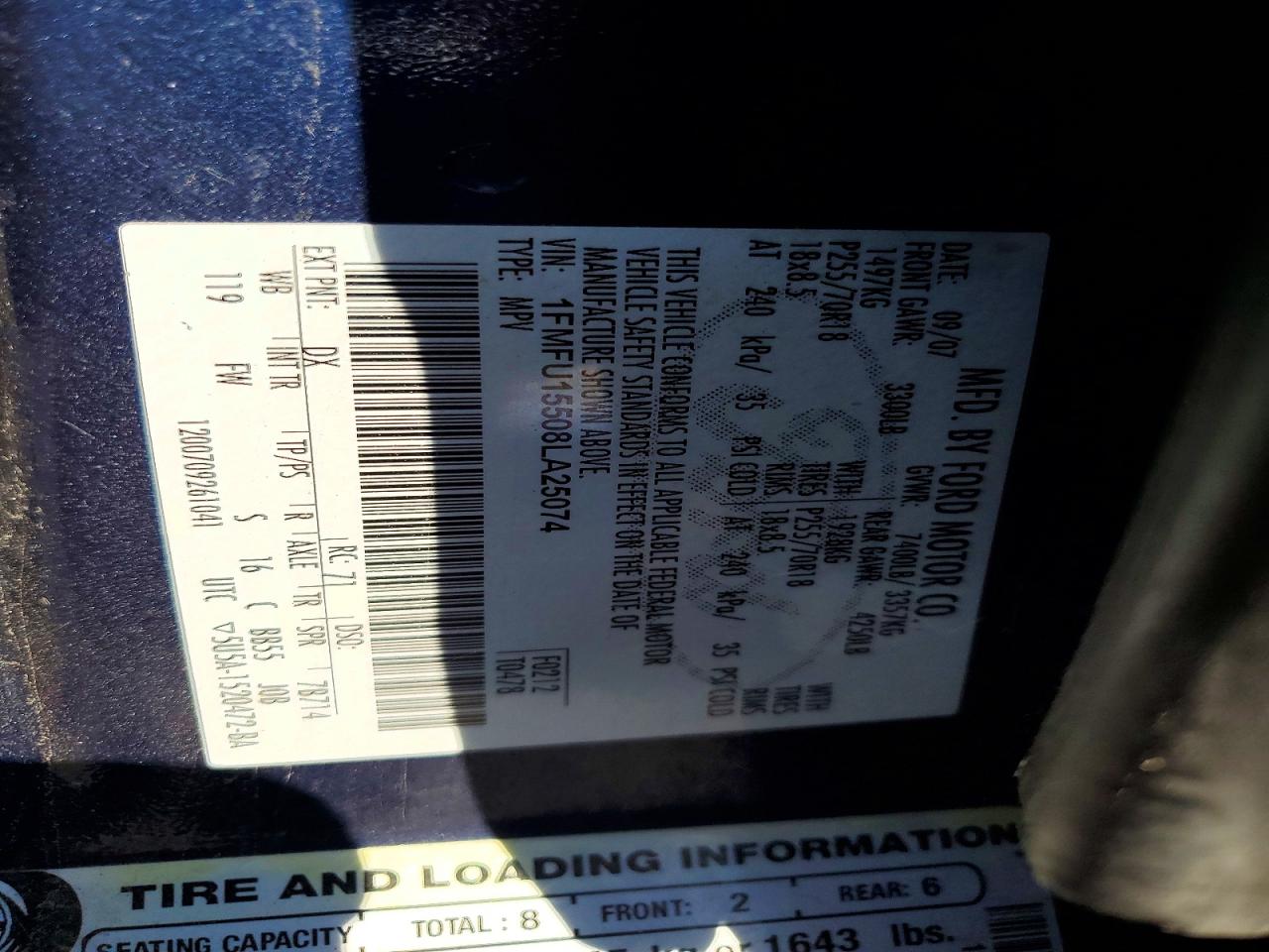 2008 FORD EXPEDITION photo 37