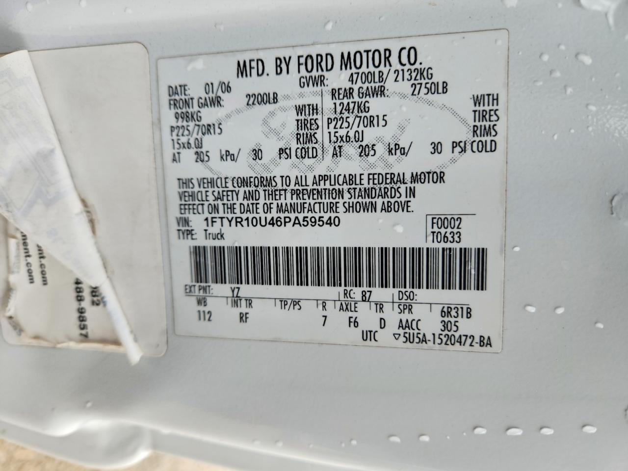 2006 FORD RANGER photo 23