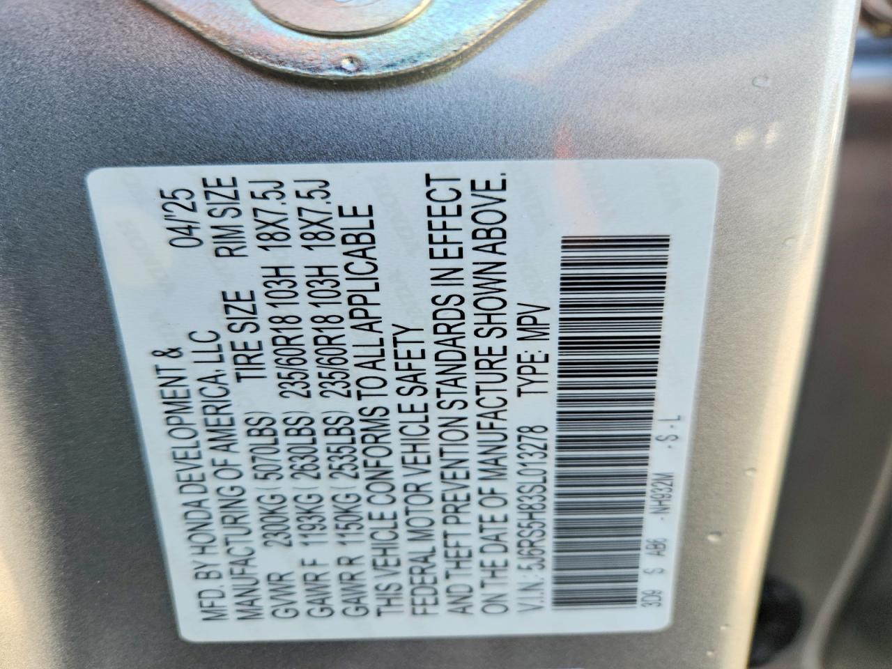 2025 HONDA CR-V SPORT-L photo 25