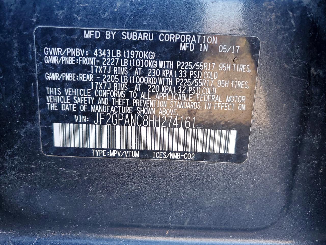 2017 SUBARU CROSSTREK LIMITED photo 25