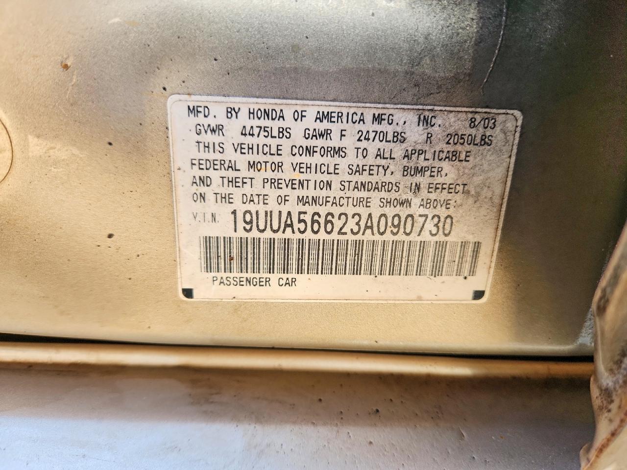 2003 ACURA 3.2TL photo 23