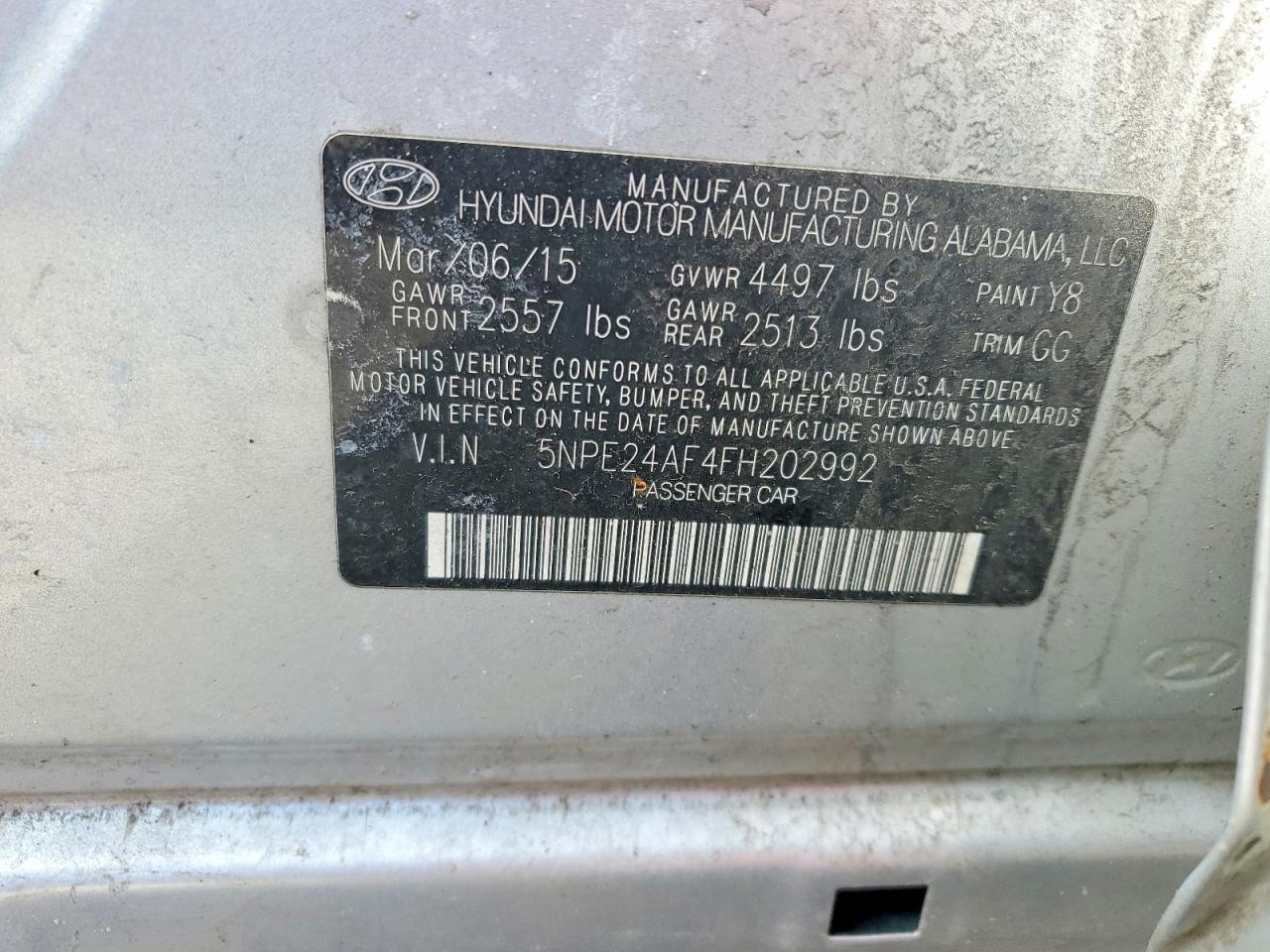2015 HYUNDAI SONATA SE photo 23