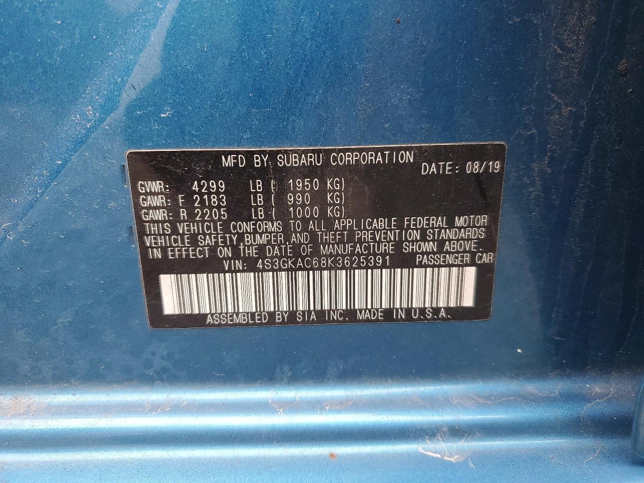 2019 SUBARU IMPREZA PREMIUM photo 12