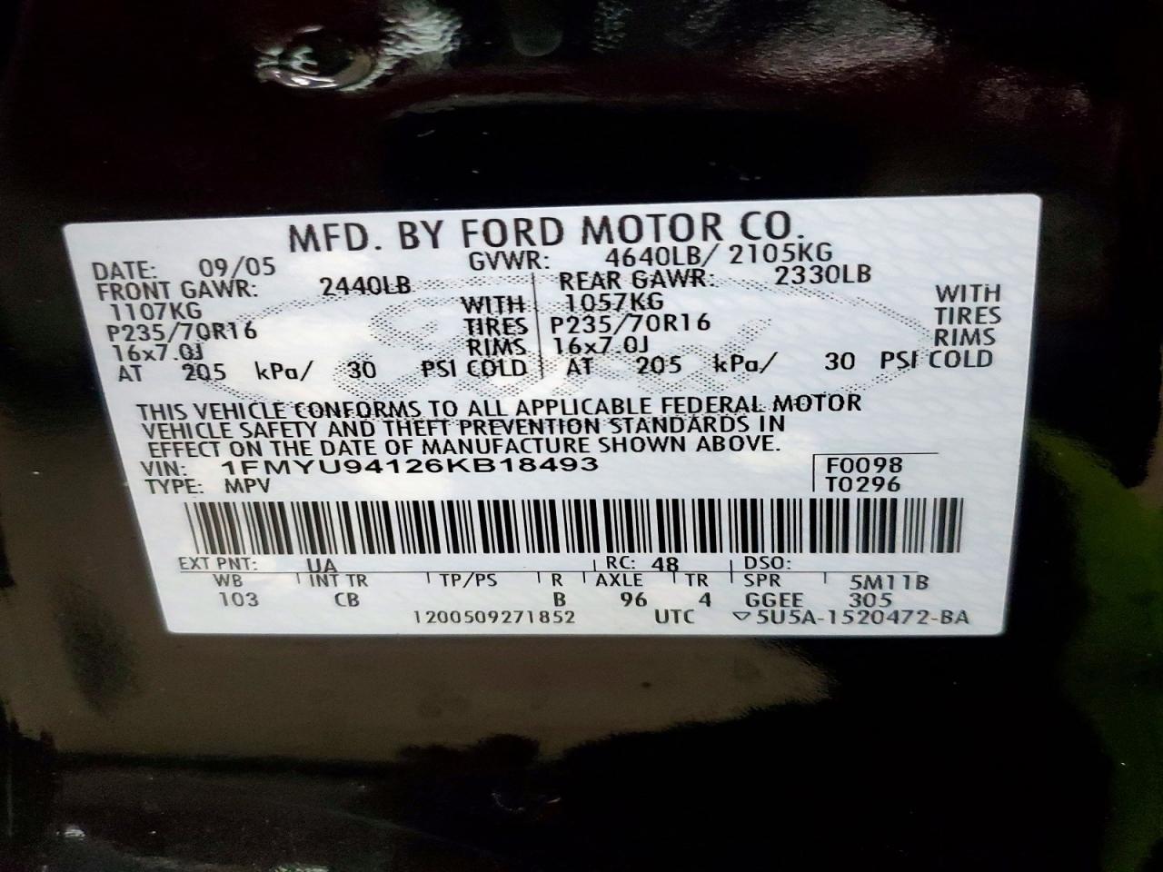 2006 FORD ESCAPE LIMITED photo 13