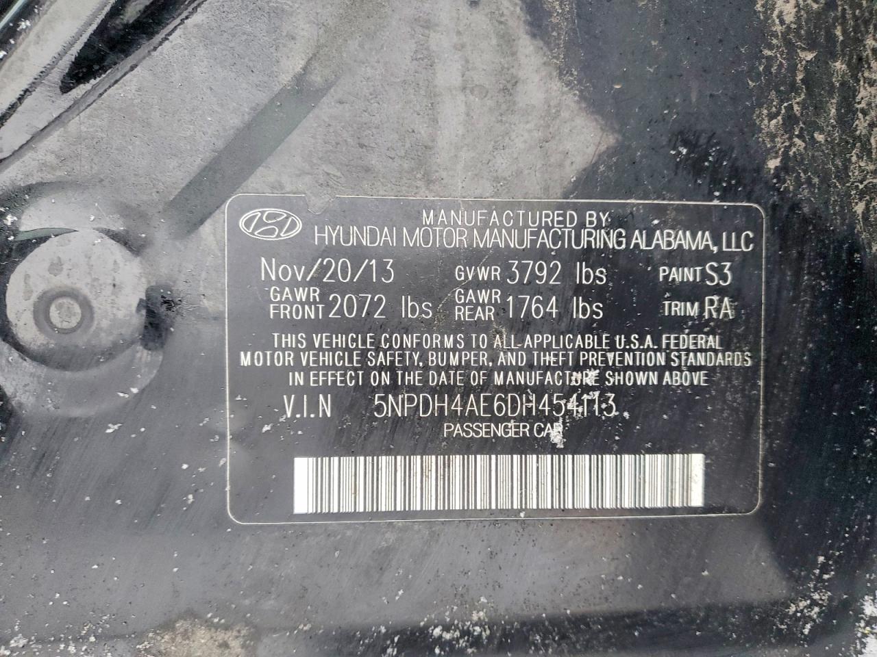 2013 HYUNDAI ELANTRA GLS photo 12