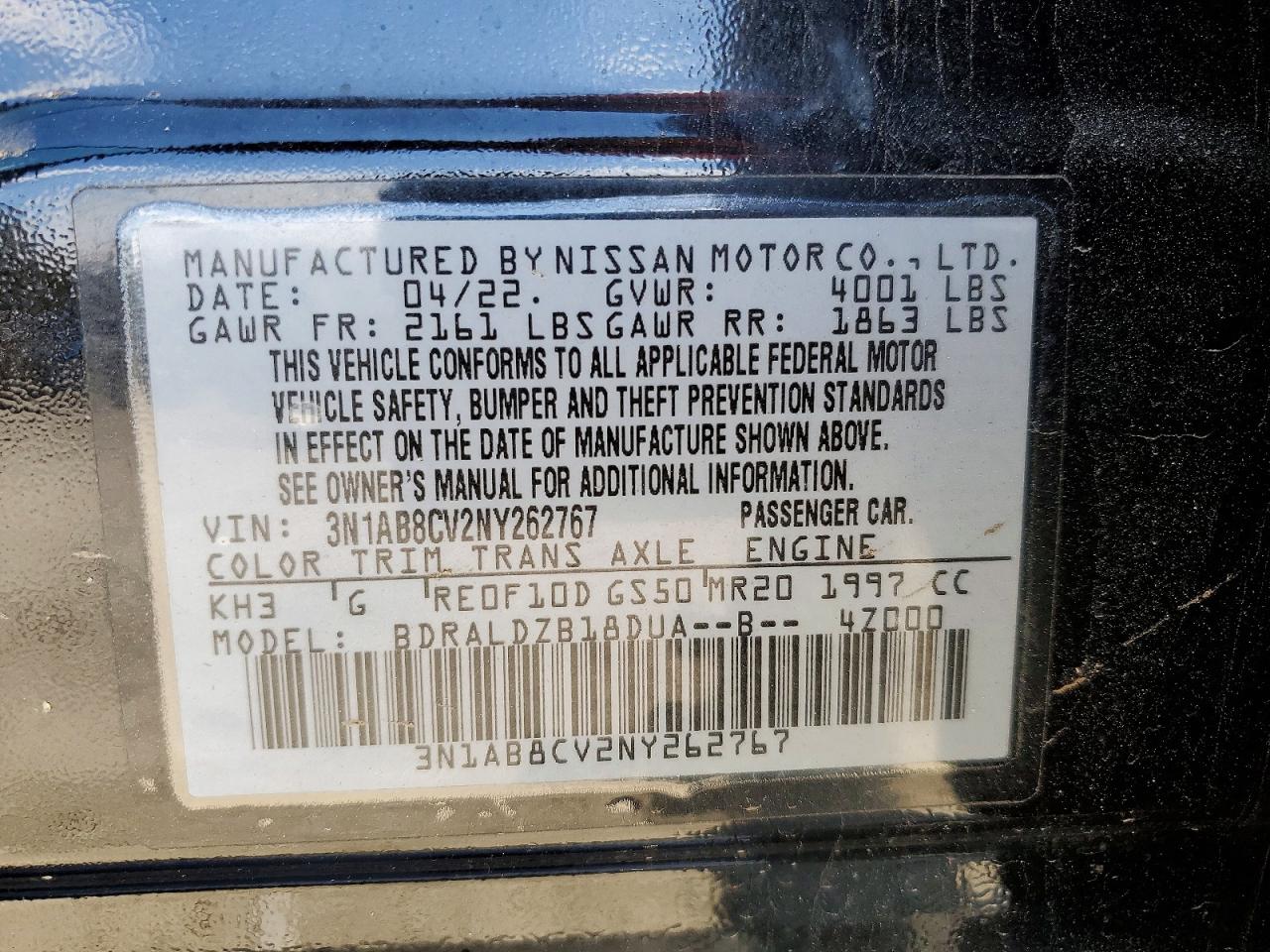 2022 NISSAN SENTRA SV photo 34