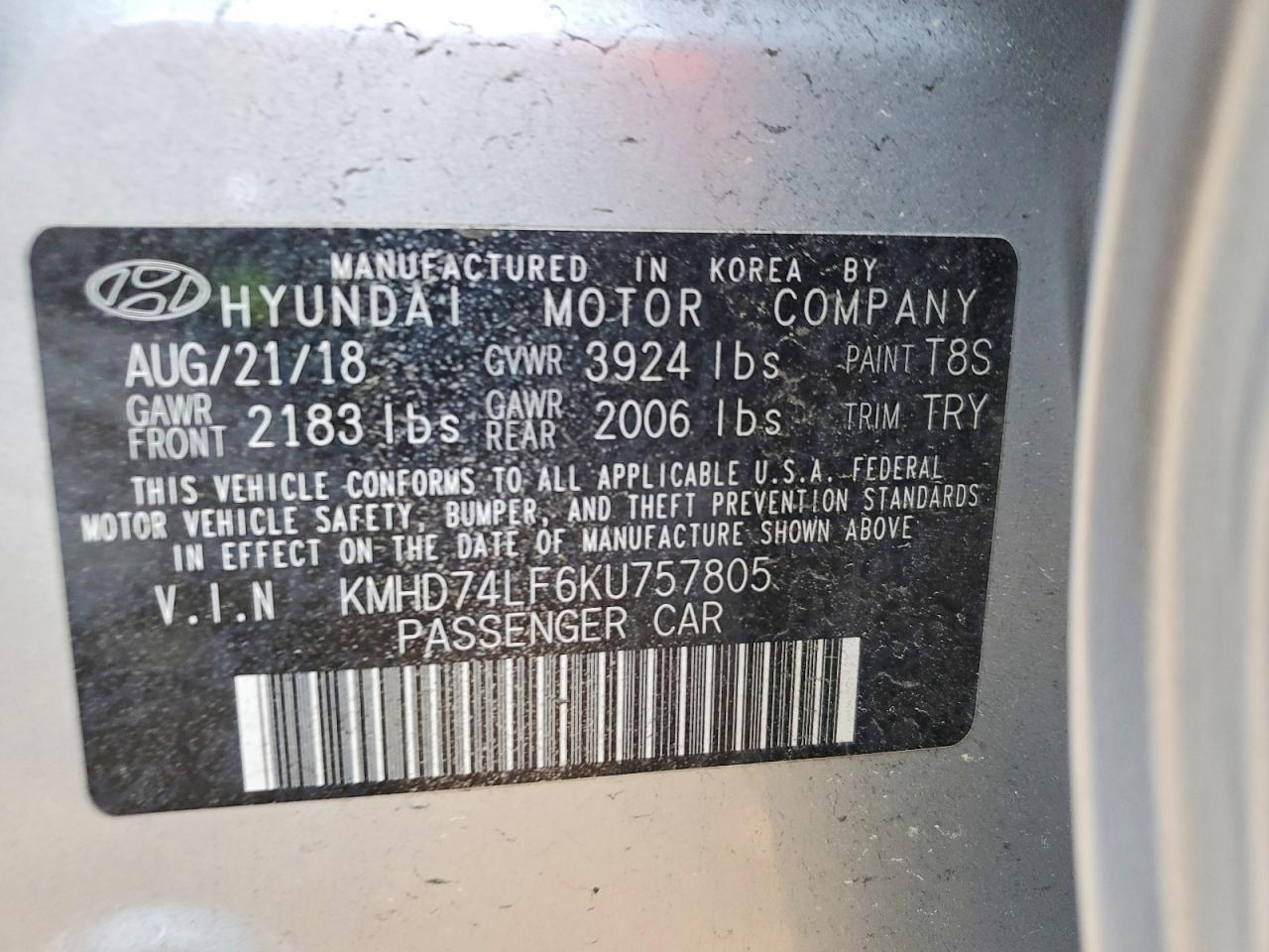 2019 HYUNDAI ELANTRA SE photo 12