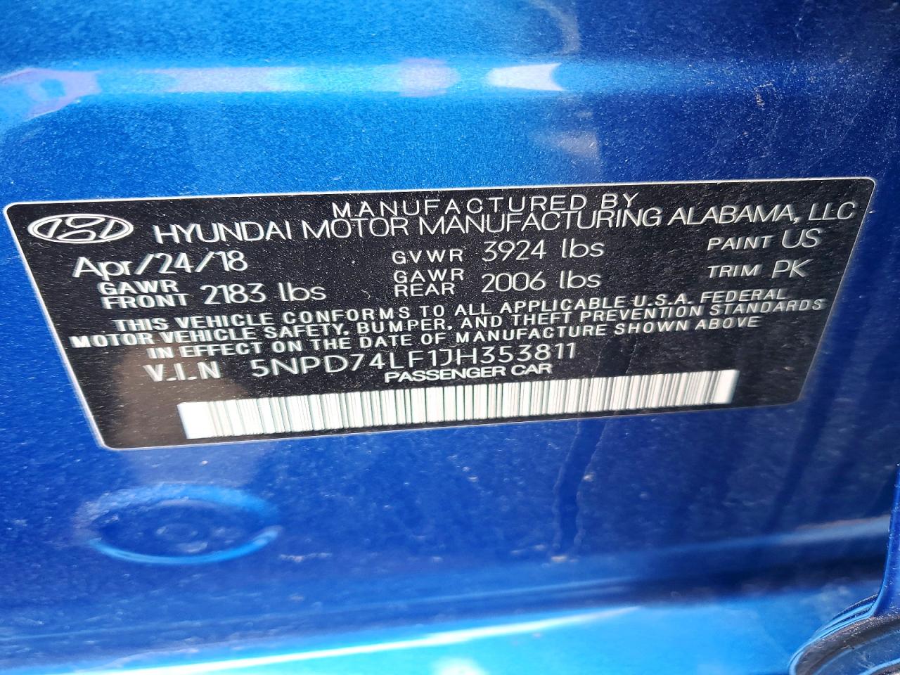 2018 HYUNDAI ELANTRA SE photo 12