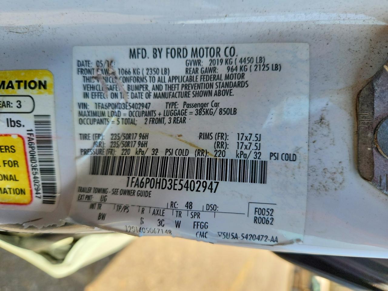 2014 FORD FUSION SE photo 23