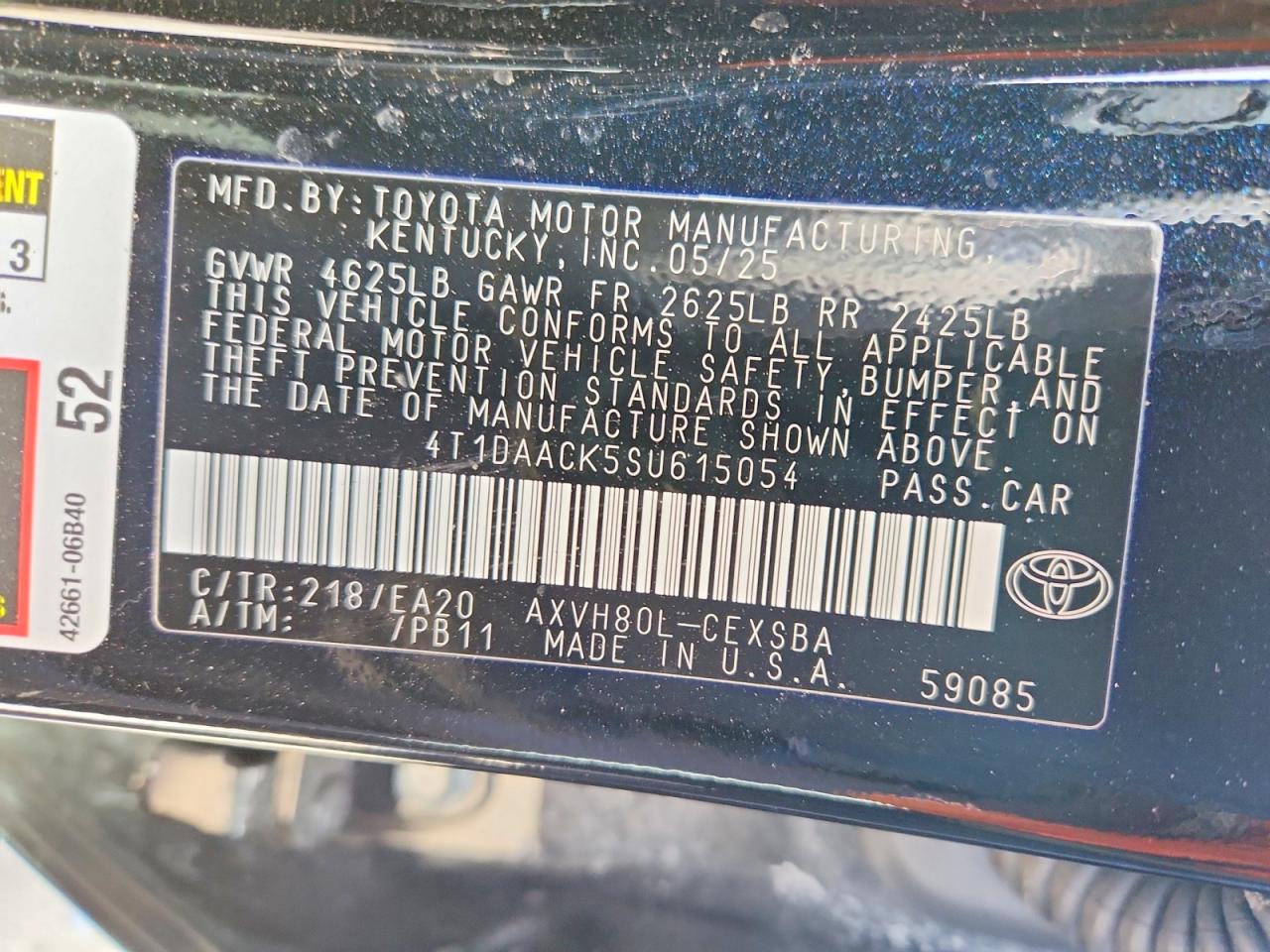 2025 TOYOTA CAMRY SE photo 12