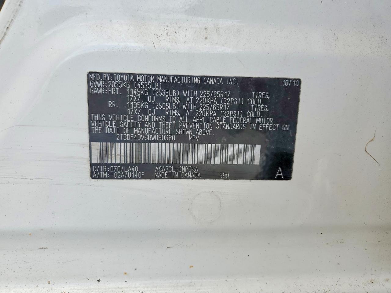 2011 TOYOTA RAV4 LIMITED photo 13