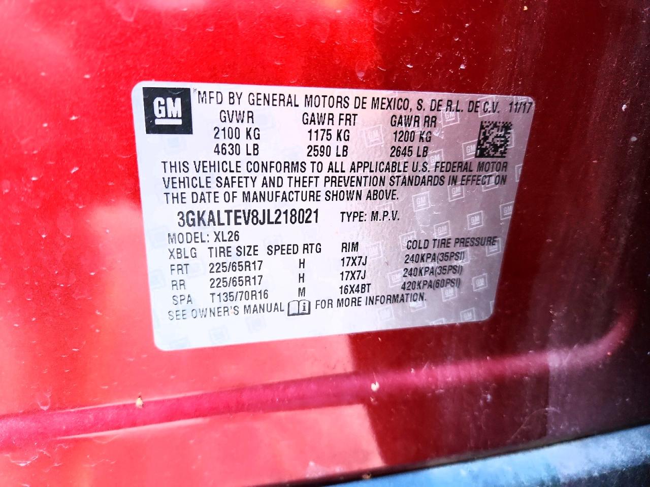 2018 GMC TERRAIN SLE photo 37