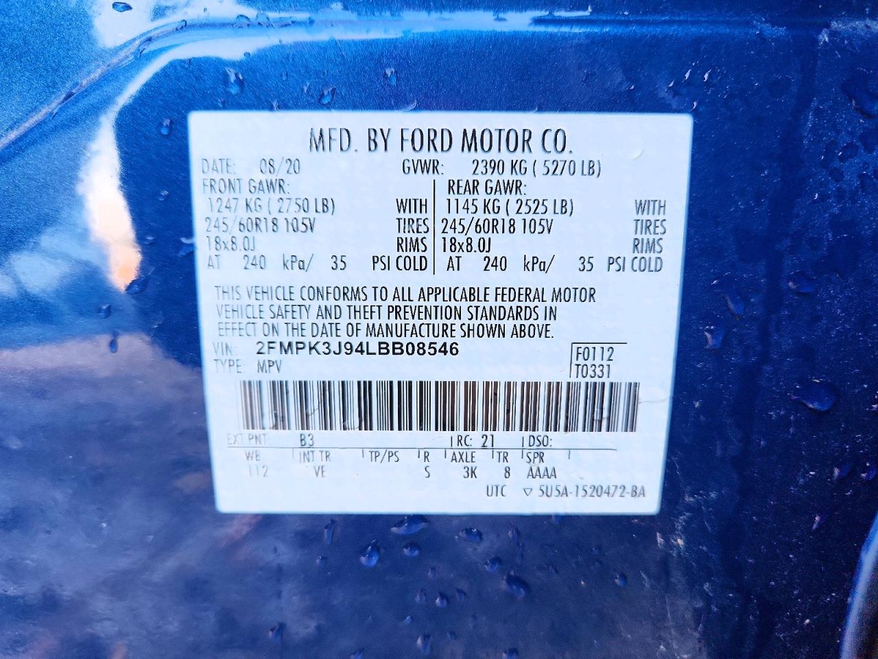 2020 FORD EDGE SEL photo 25