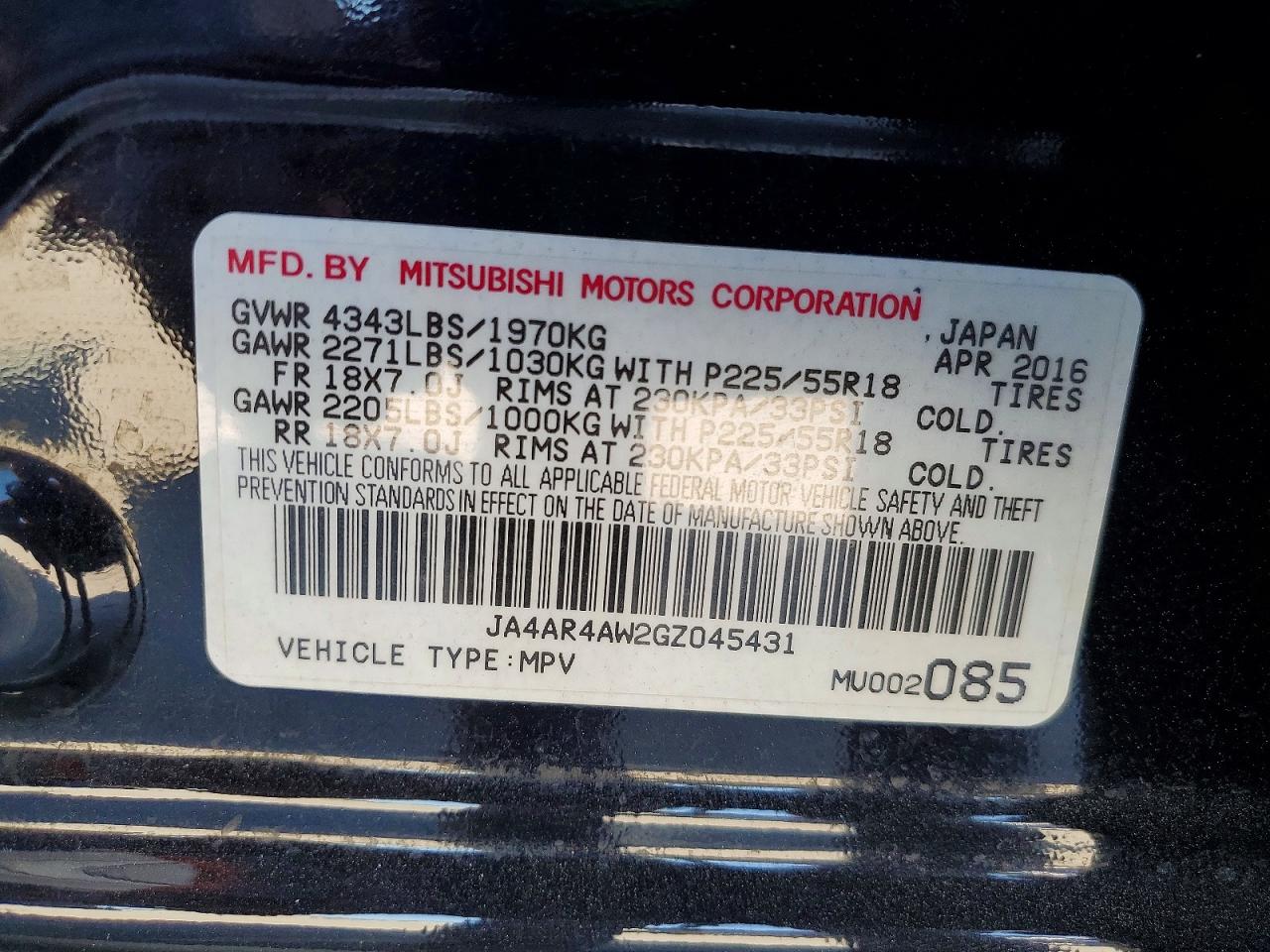 2016 MITSUBISHI OUTLANDER SPORT SEL photo 37