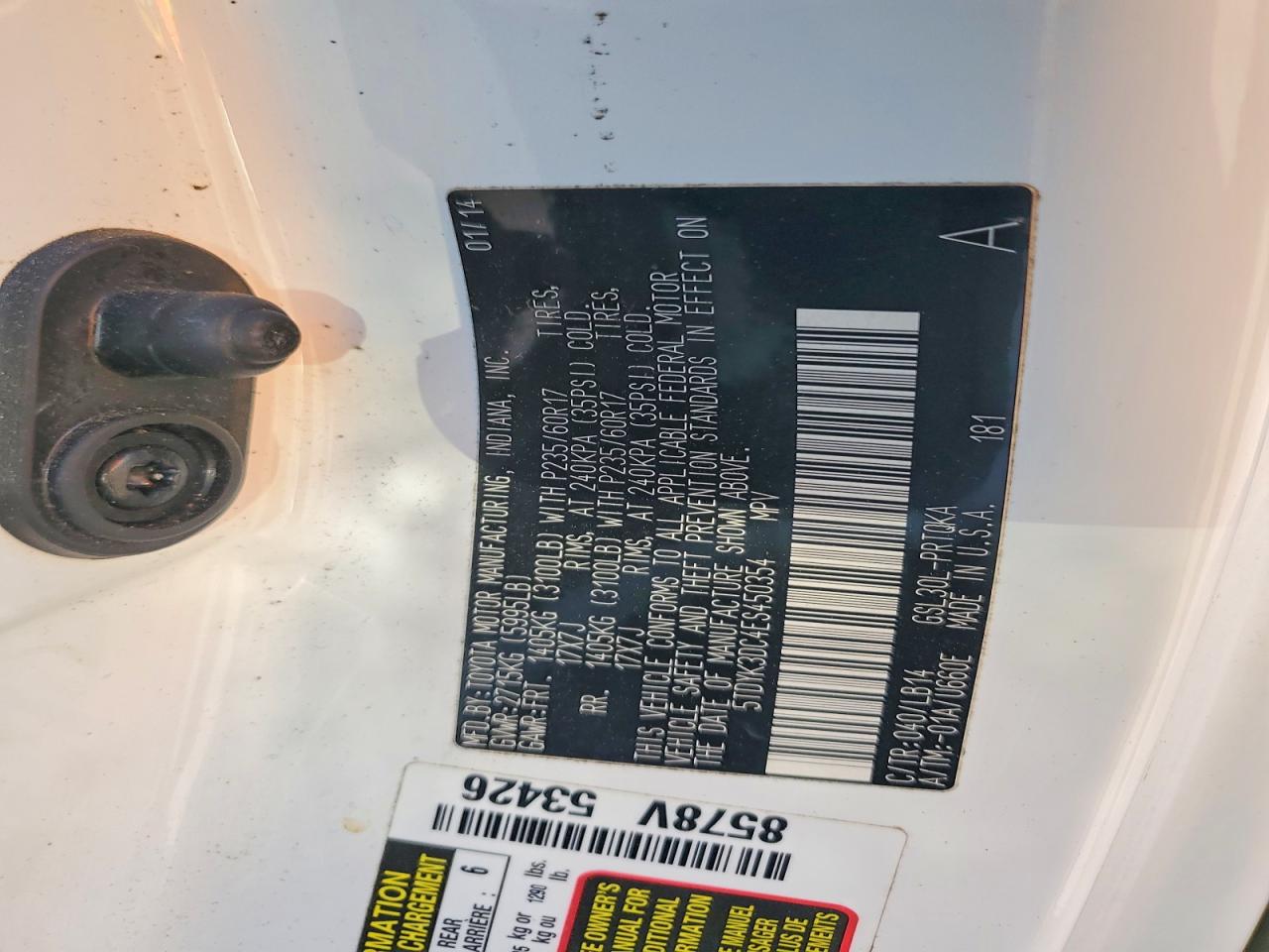 2014 TOYOTA SIENNA XLE 8-PASSENGER photo 14