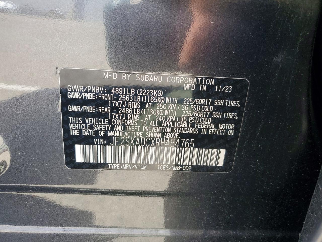 2024 SUBARU FORESTER PREMIUM photo 37