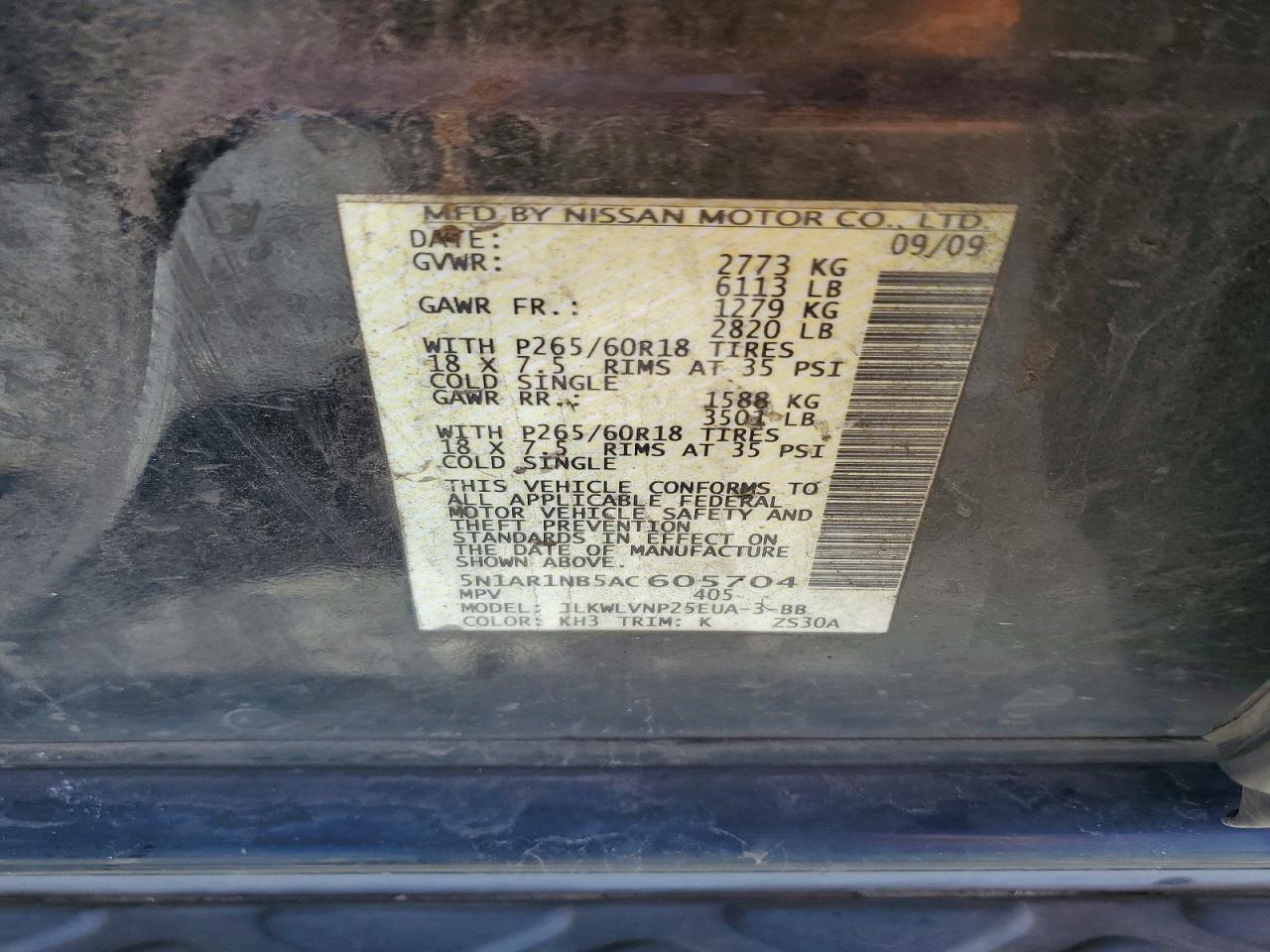 2010 NISSAN PATHFINDER S photo 23