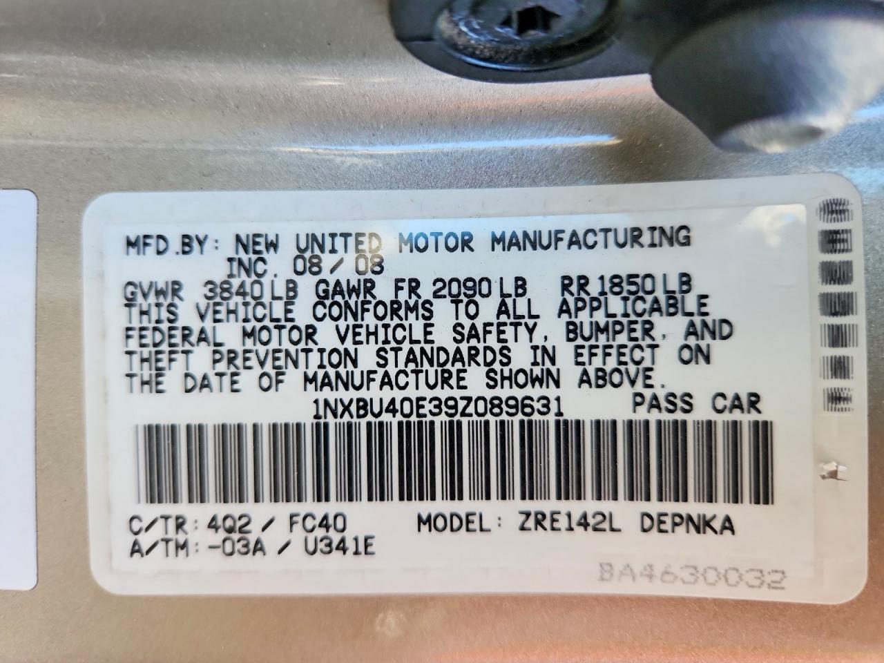 2009 TOYOTA COROLLA XLE photo 23