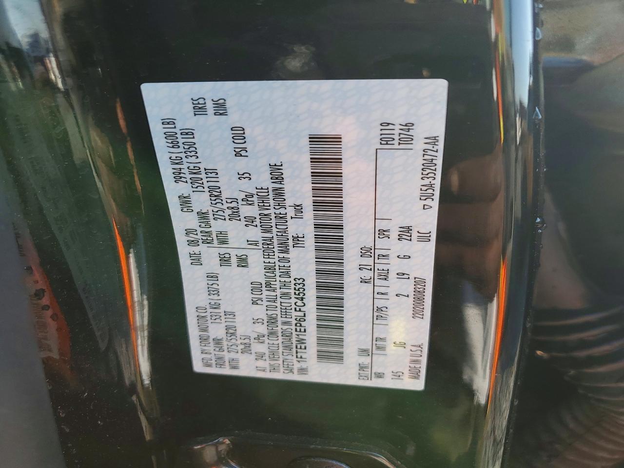 2020 FORD F150 SUPERCREW photo 23