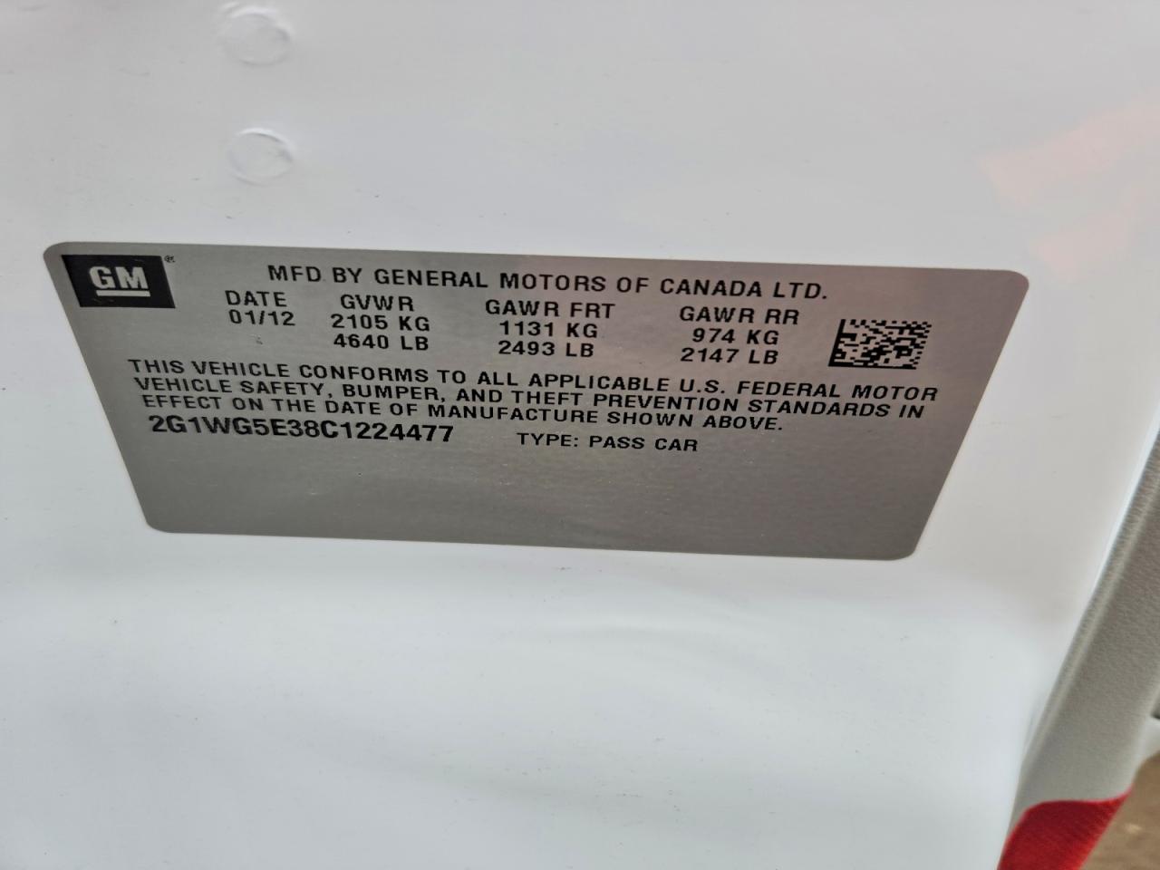 2012 CHEVROLET IMPALA LT photo 34