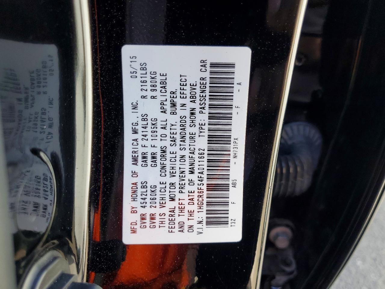2015 HONDA ACCORD HYBRID EXL photo 12