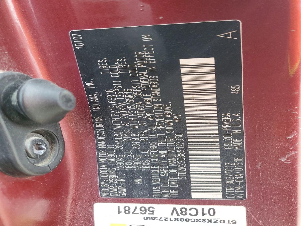 2008 TOYOTA SIENNA LE 8-PASSENGER photo 13