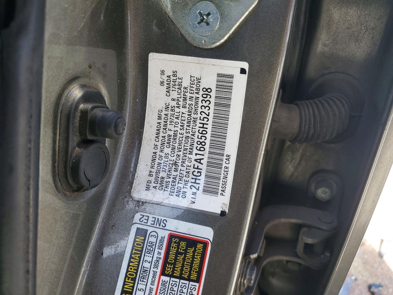 2006 HONDA CIVIC EX photo 25
