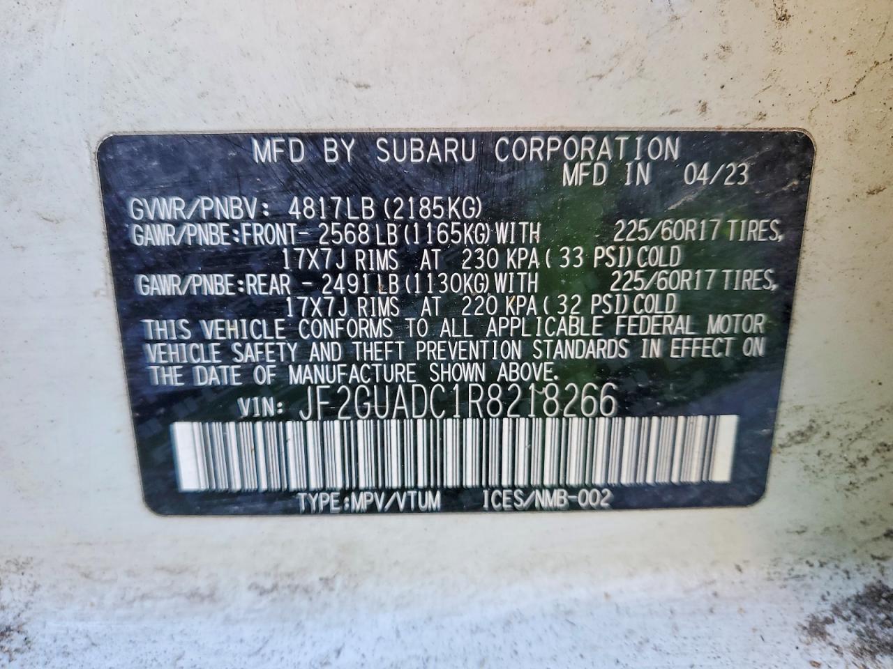 2024 SUBARU CROSSTREK PREMIUM photo 23