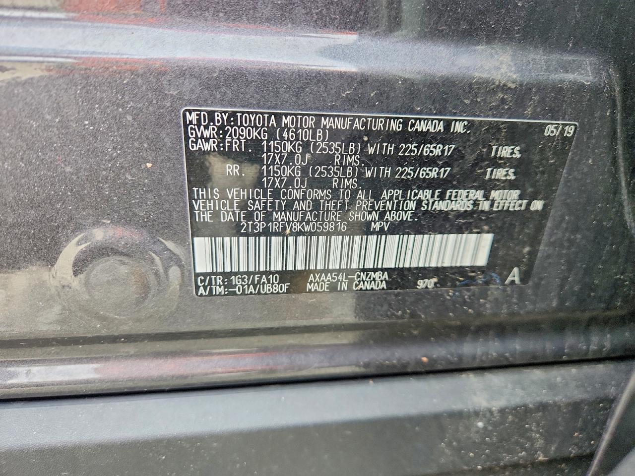 2019 TOYOTA RAV4 XLE photo 13