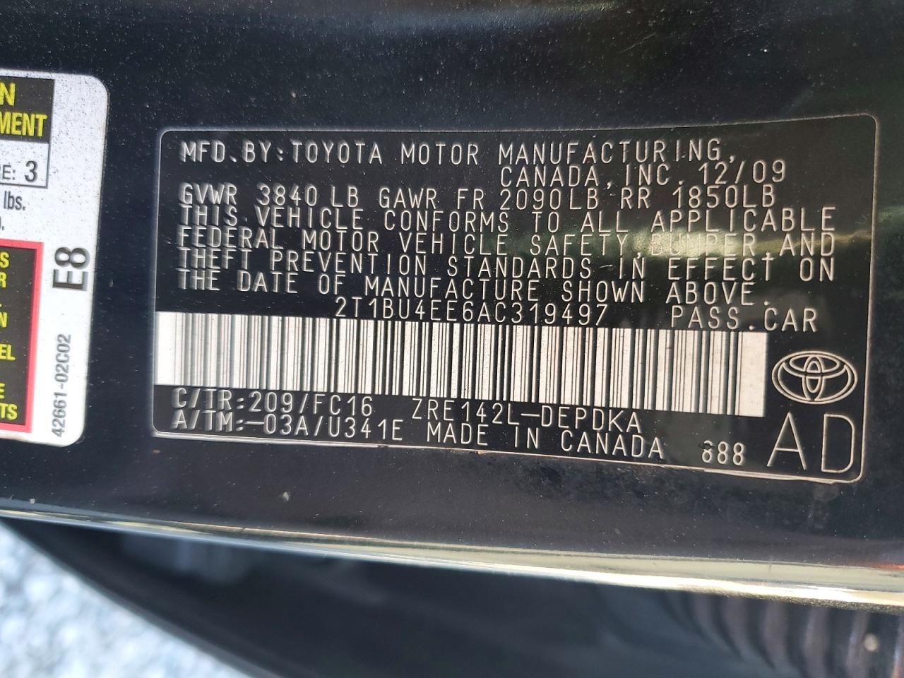 2010 TOYOTA COROLLA photo 23