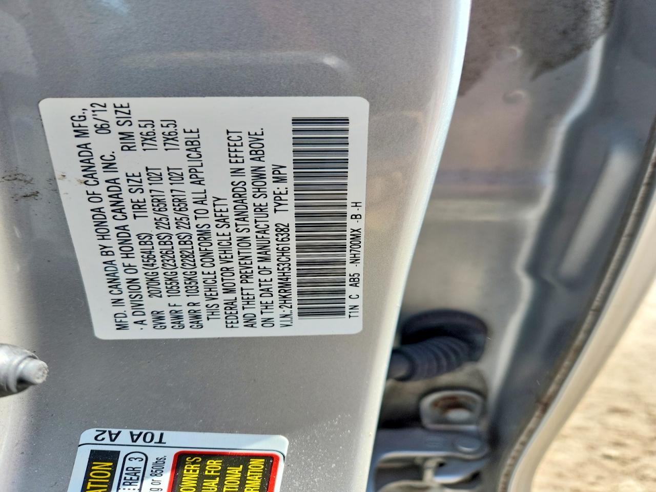 2012 HONDA CR-V EX photo 25