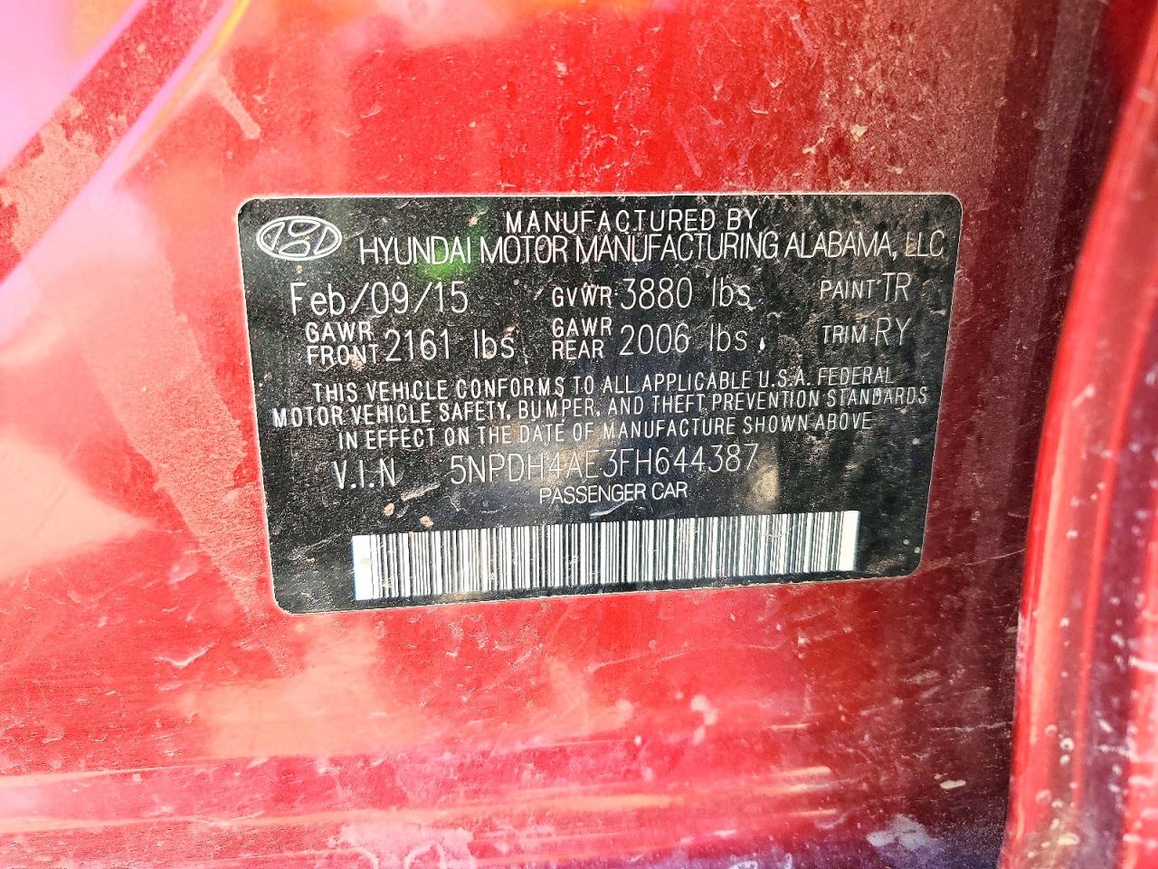 2015 HYUNDAI ELANTRA LIMITED photo 34