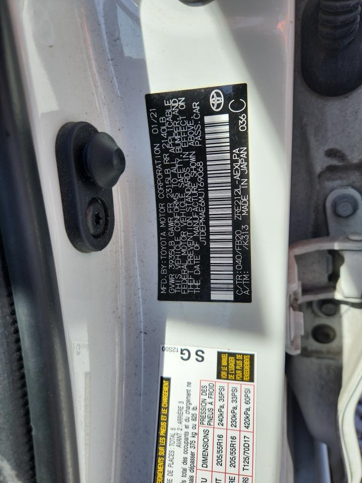 2021 TOYOTA COROLLA LE photo 12