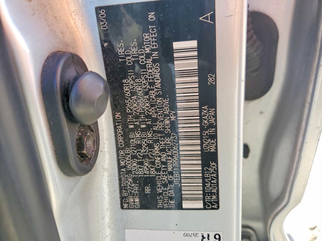2006 TOYOTA 4RUNNER LIMITED photo 13