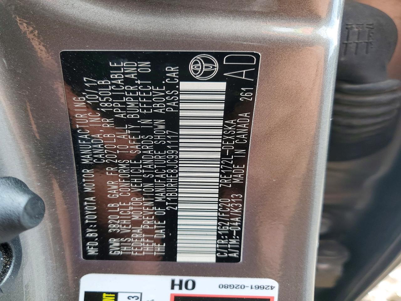 2018 TOYOTA COROLLA SE photo 34