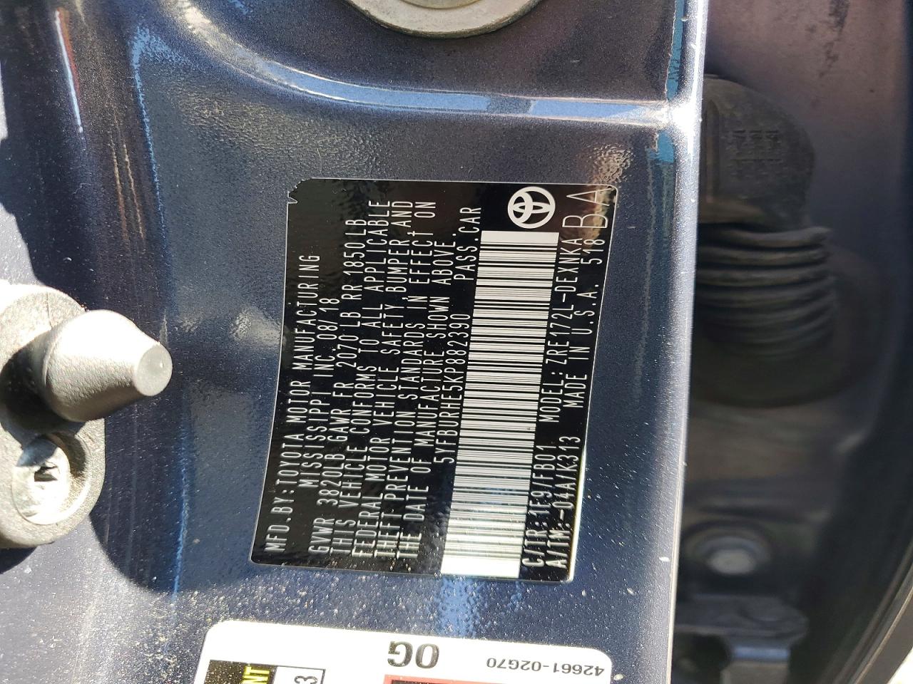 2019 TOYOTA COROLLA LE photo 34