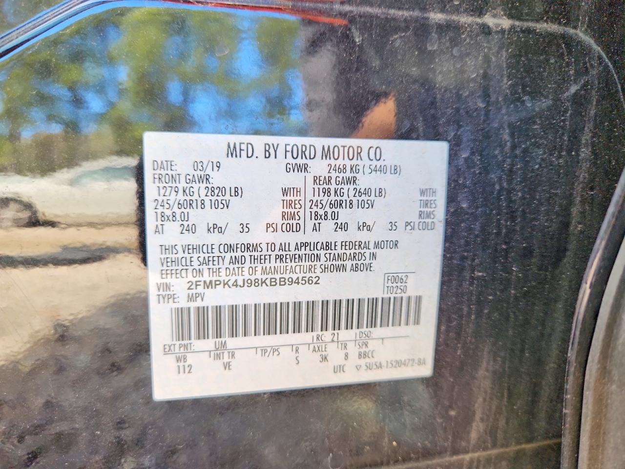 2019 FORD EDGE SEL photo 25