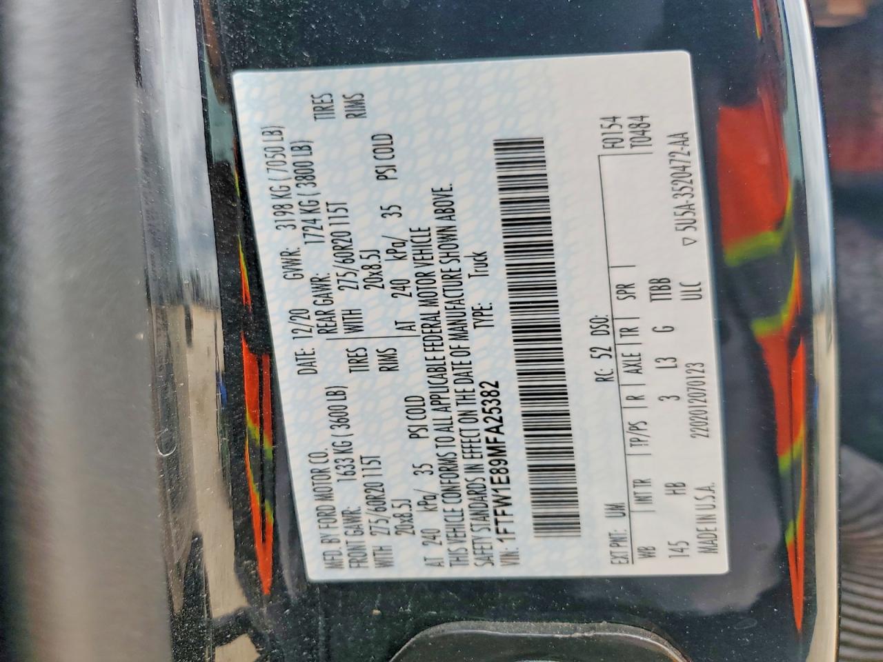 2021 FORD F150 SUPERCREW photo 23