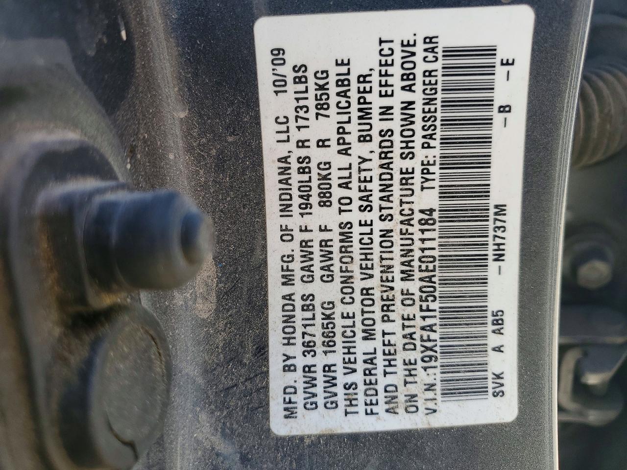 2010 HONDA CIVIC LX photo 34