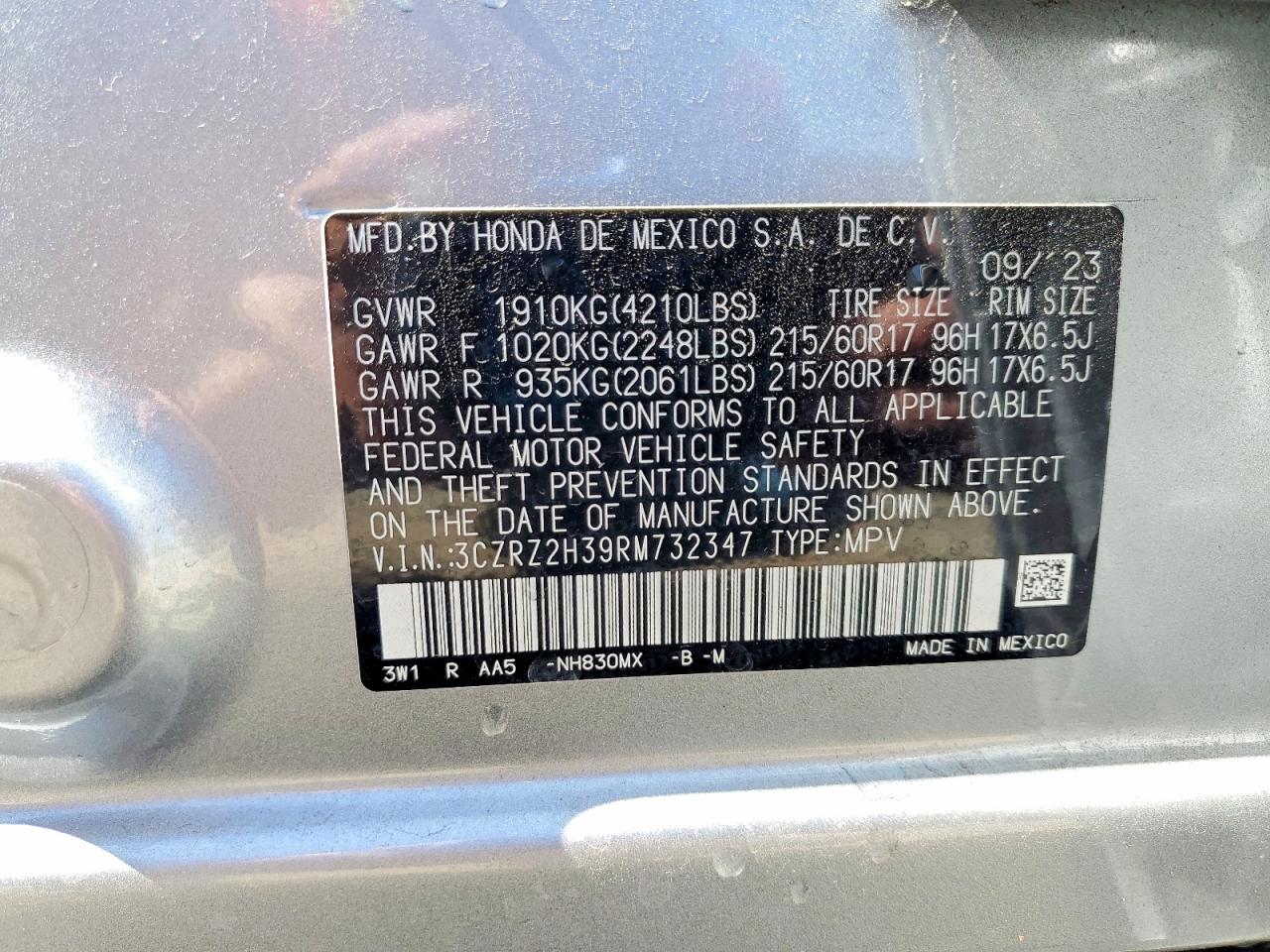 2024 HONDA HR-V LX photo 34