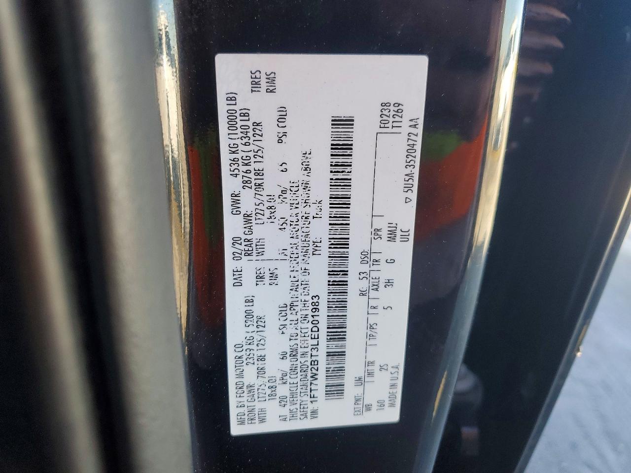 2020 FORD F250 SUPER DUTY photo 13