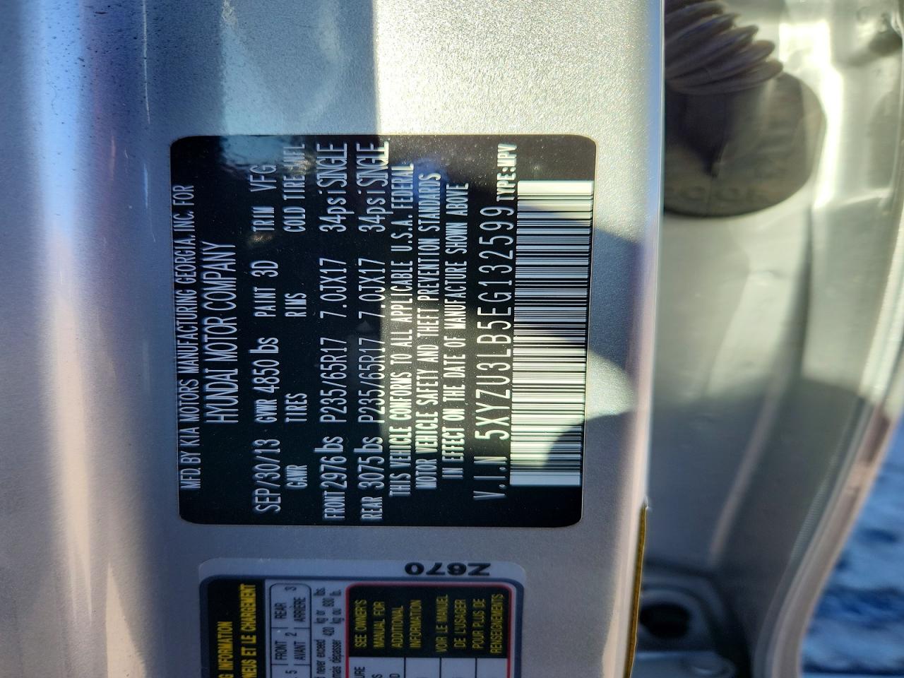 2014 HYUNDAI SANTA FE SPORT 2.4L photo 25
